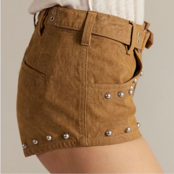 Free people we the free the cool kid suede Micro shorts NWT SIZE 10